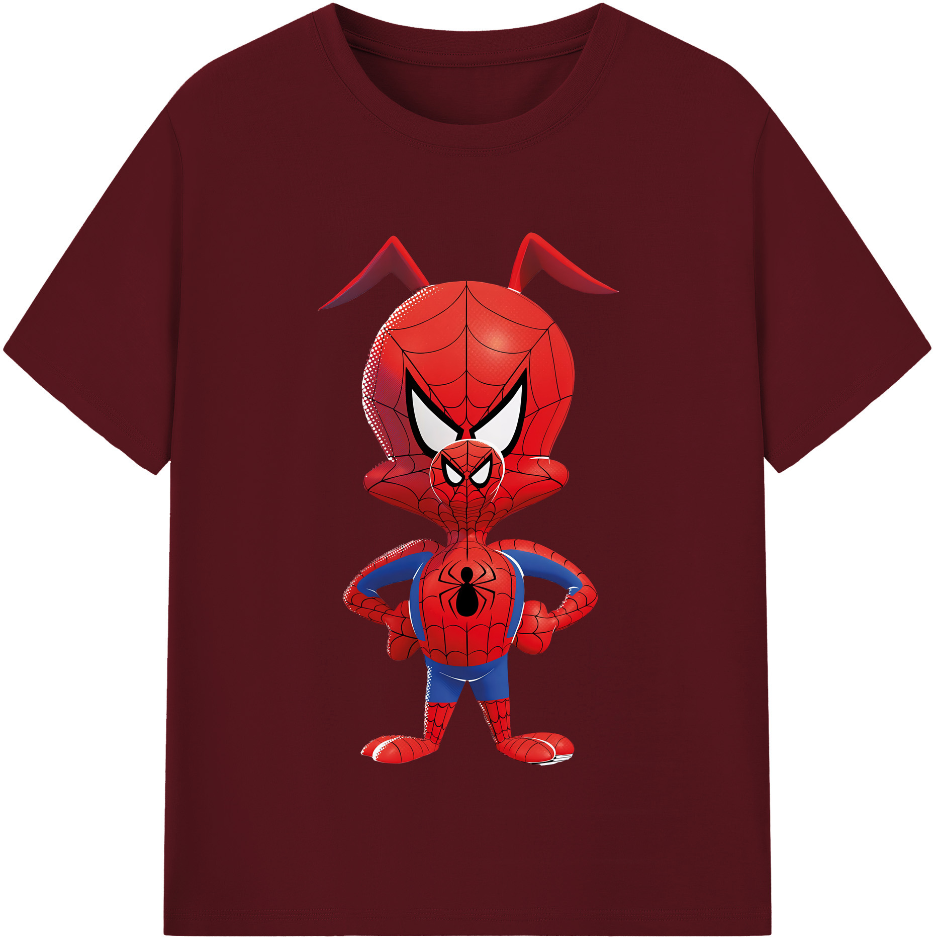 （画像用） Spider Man スパイダーマン 綿100％半袖Tシャツ（フロントプリント）
